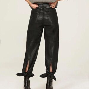 7 For All Mankind Black bow tie pants